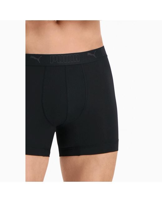 PUMA Black Sport Microfiber Boxers (2-Pack) for men