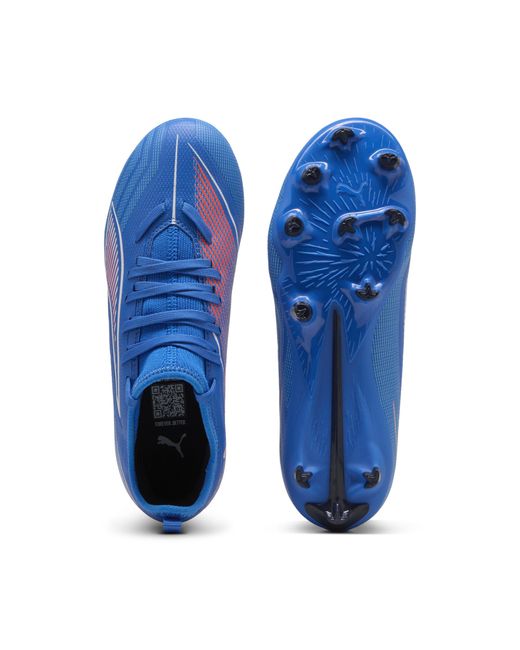 PUMA Blue Ultra 6 Match Fg/Ag Fußballschuhe Teenager, Schuhe, Ultra/Weiß/Glowing Rot