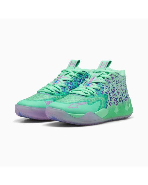 PUMA Green X Lamelo Ball Mb.01 Alien Safari Basketball Shoes for men