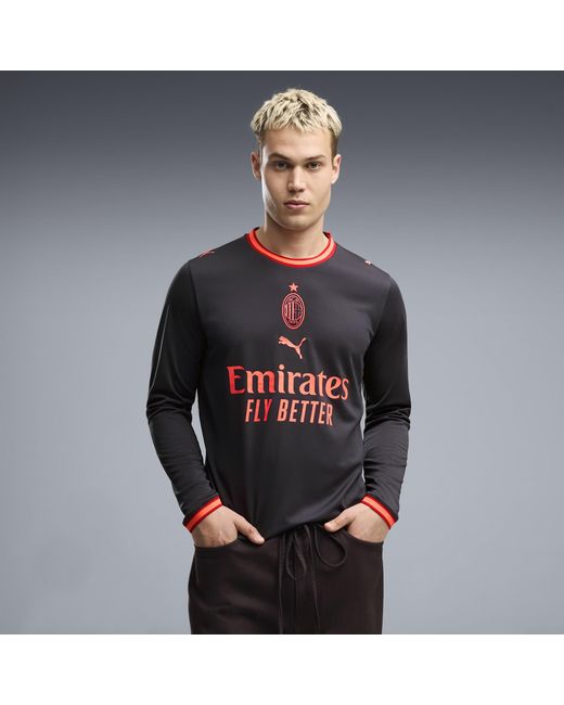 PUMA Black Ac Milan 26/27 Third Long Sleeve Jersey for men