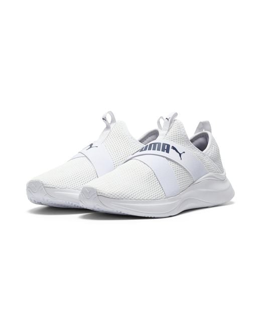 PUMA White Softride Harmony Slip-On Shoes