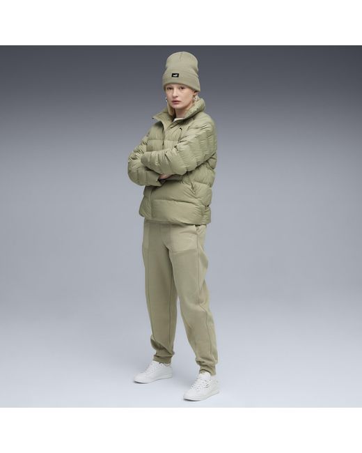 PUMA Green Her High-Waist-Jogginghose Damen, Kleidung, Lux Army