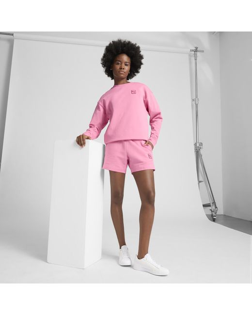 PUMA Pink Elevated Essentials 5" Mid-Rise Shorts