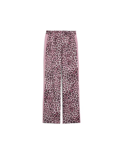 PUMA Purple T7 Leo Luxe Straight Hose Mit Allover-Print Damen, Kleidung, Poised/Ruby Shimmer