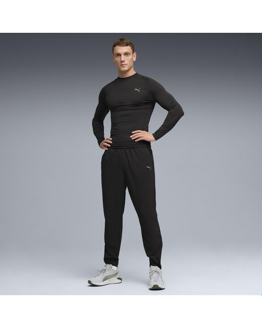 PUMA Black Pwrmode Training Base Layer Long Sleeve T-Shirt for men