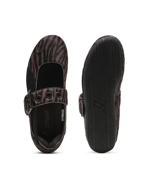 PUMA Black Speedcat Ballet Dress-Up Tiger-Print Sneakers