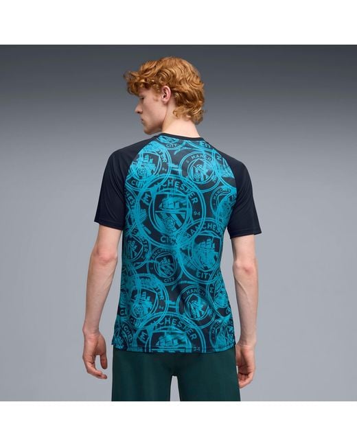PUMA Blue Manchester City Warmup Jersey Dark for men