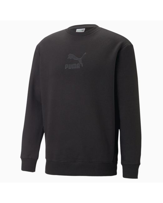 PUMA Classics Elevated Rundhals-Sweatshirt für in Black für Herren