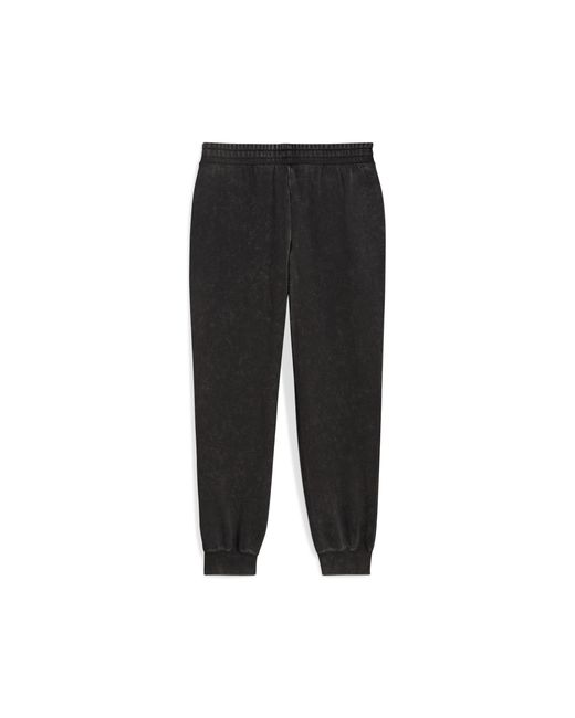 PUMA Black Elevated Essentials Acid Wash Fleece Sweatpants