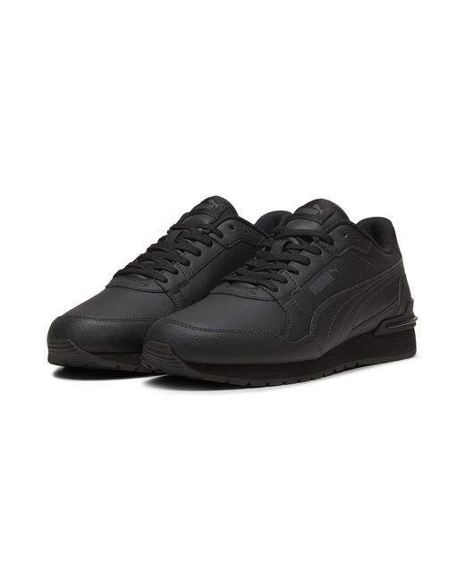 PUMA St Runner V4 Leather Unisex Sneakers in het Black