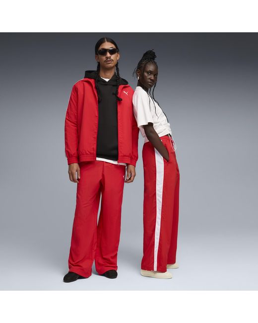 PUMA Red T7 Oversized Track Pants for men
