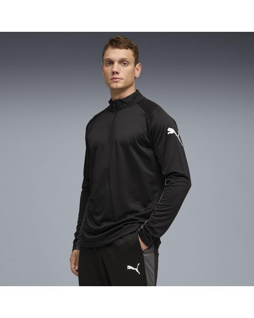 PUMA Black Individualliga Quarter-Zip Top Slim for men