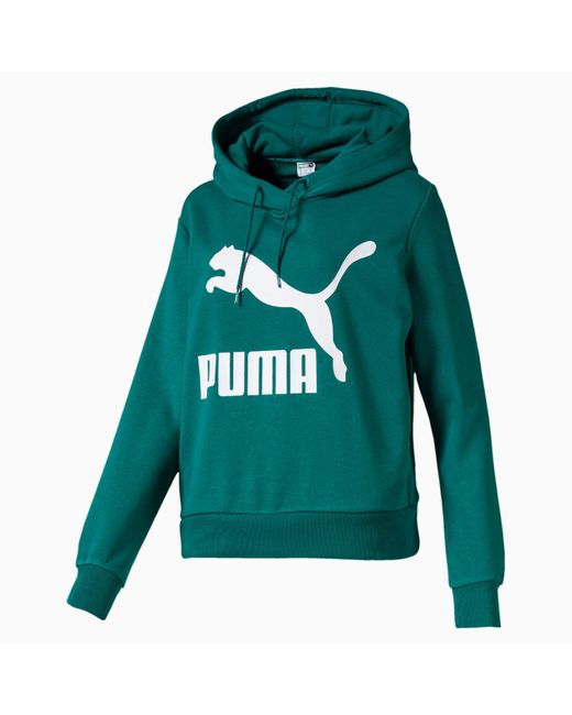 PUMA Green Classics Women's Logo Hoodie