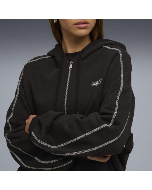 PUMA Black X Rosé T7 Hoodie Damen, Kleidung