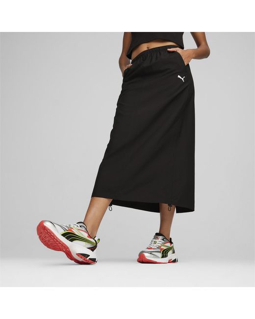 PUMA Black Dare To Midi Woven Skirt