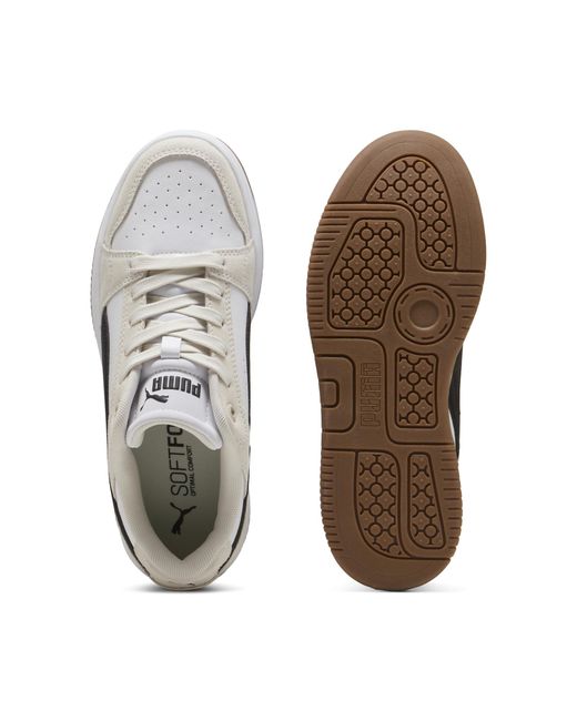 PUMA White Rebound Femme Suede Sneakers
