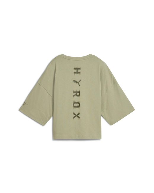 Camiseta Corta X Hyrox Lifestyle Para Mujer, Ropa, Lux Army PUMA de color Gray