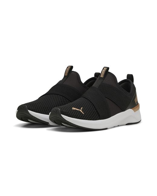 PUMA Black Softride Harli Slip-On Running Shoes