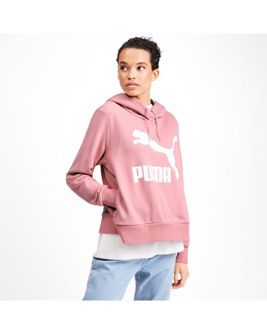 PUMA Pink Classics Women's Logo Hoodie