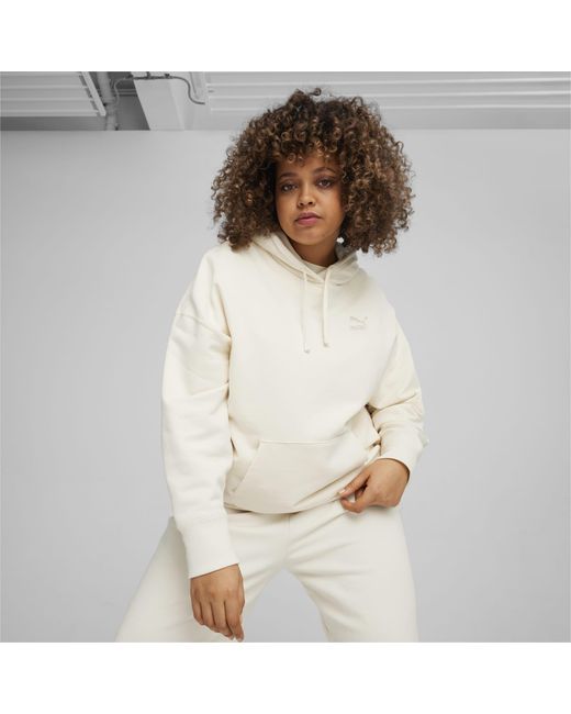 PUMA White Better Classics Relaxed Hoodie
