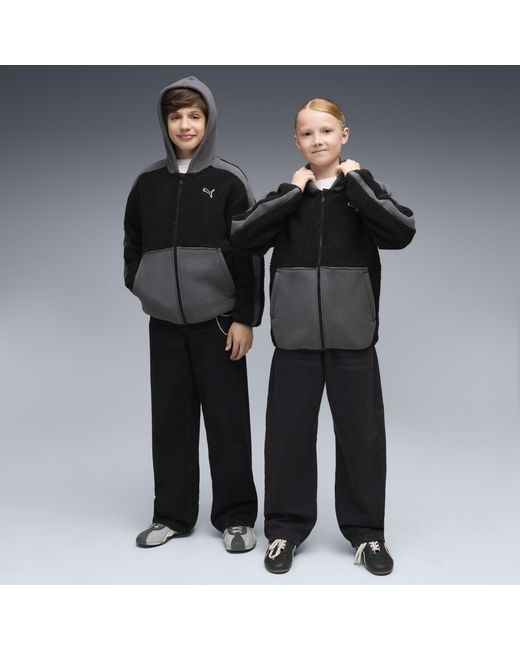 Felpa Essentials Elevated Invernale Dal Taglio Morbido Per Ragazzi, Abbigliamento, Nero di PUMA in Black