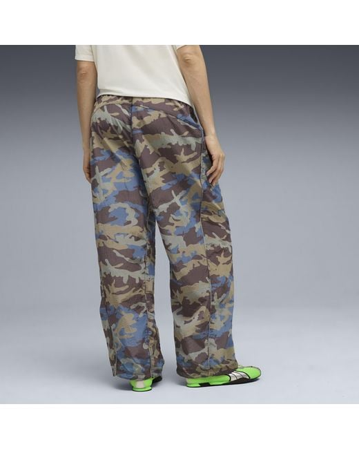 PUMA Gray Clrt Ripstop Hose Mit Allover-Print Raisin