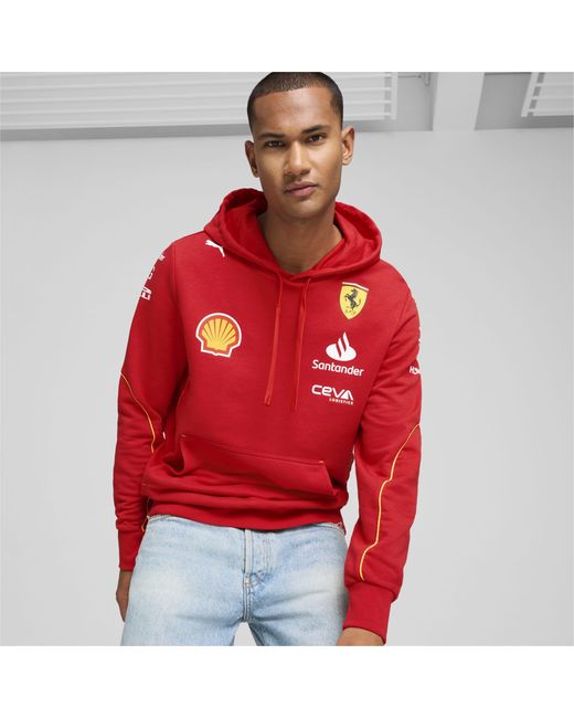 Felpa con cappuccio Scuderia Ferrari Team da di PUMA in Red