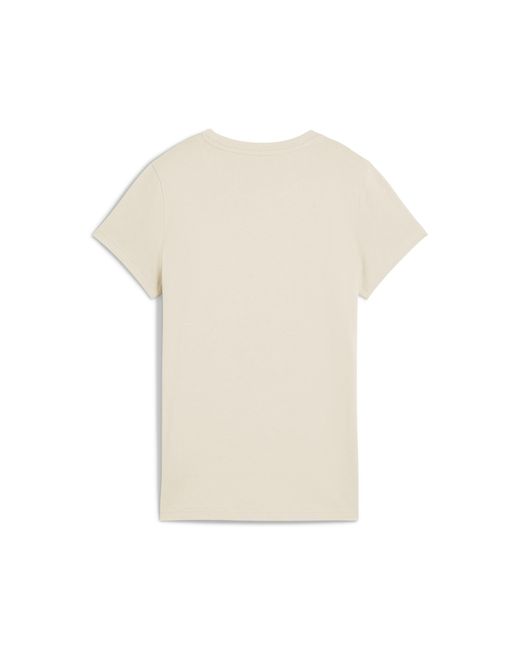 PUMA Natural Ess Script T-Shirt Damen, Kleidung, Alpine Snow