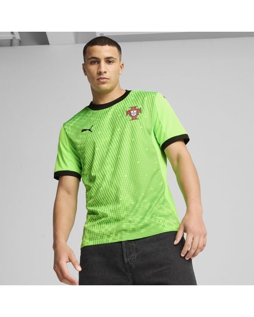 PUMA Green Portugal 2025 Goalkeeper Short Sleeves Jersey for men