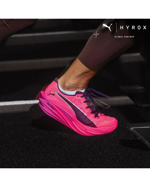 PUMA Pink X Hyrox Deviate Nitroâ Elite 4 Running Shoes