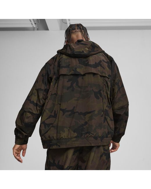 PUMA Black Mostroverse Clrt All-Over Print Ripstop Jacket