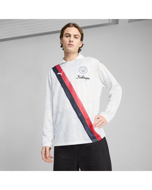 PUMA Kidsuper X Manchester City Retro Shirt Voor Zwart/Wit, Maat in het White voor heren
