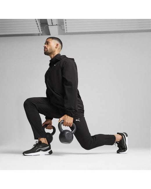 PUMA Black Tad Tech Woven Full Zip Jacket for men