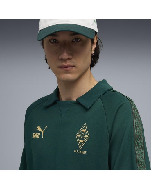 Top Borussia Mönchengladbach King Da Uomo, Sport, Dark Myrtle/Oro di PUMA in Green da Uomo