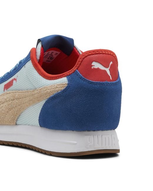 PUMA Blue R78 Lightwind Retro Run Sneakers Schuhe, Clyde Royal/Canvas/Fierce Rot