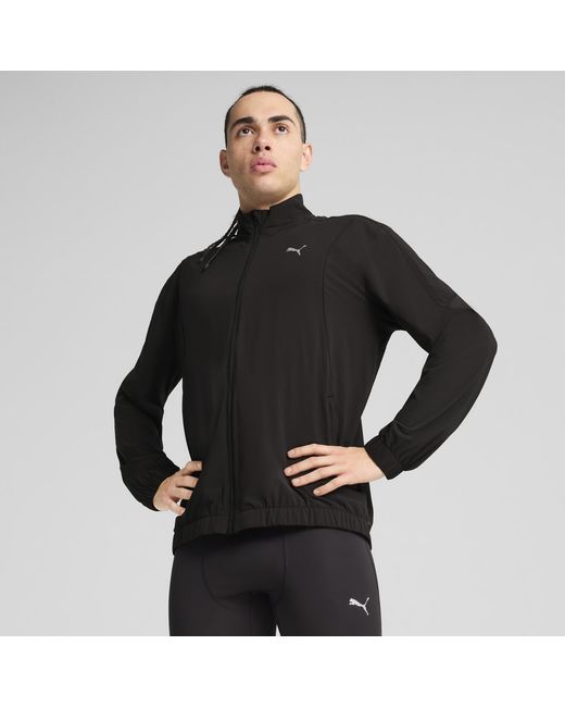 PUMA Black Velocity Woven Running Jacket for men