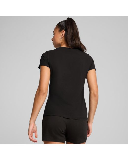 PUMA Ess Elevated T-shirt in het Black