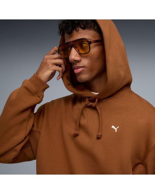 PUMA Brown Select Essentials Hoodie for men