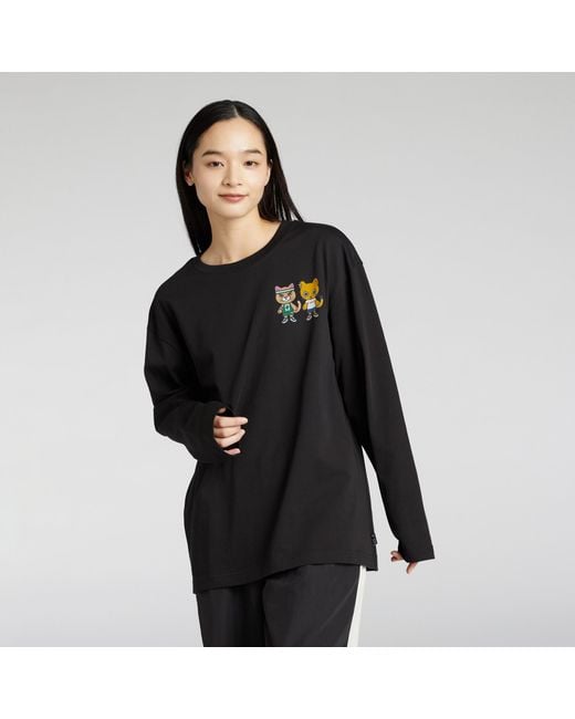 PUMA Nekosan X Hoops Dylan Graphic Langarmshirt Für Herren in Black für Herren