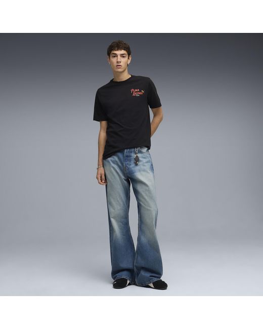PUMA Black Las Vegas Graphics T-Shirt for men