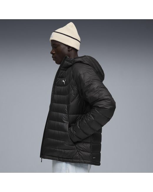 PUMA Black Packlite Hooded Down Jacket for men