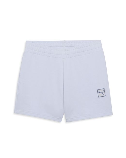 PUMA White Elevated Essentials 5" Mid-Rise Shorts
