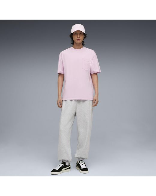 PUMA Pink Select Essentials Pocket T-Shirt for men