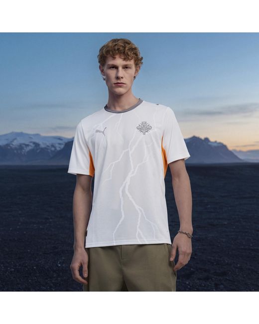 PUMA White Iceland Away Jersey for men