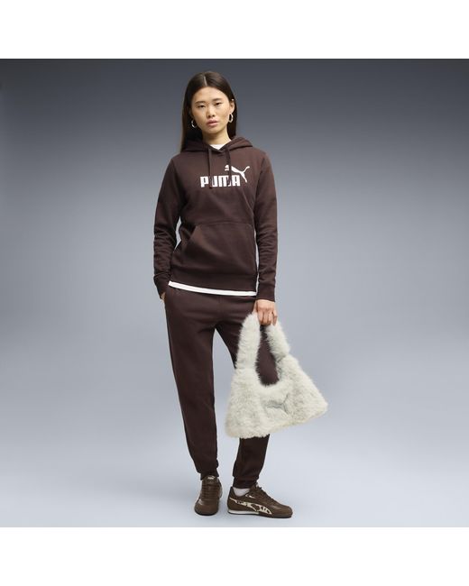 PUMA Brown Ess No. 1 Logo Hoodie