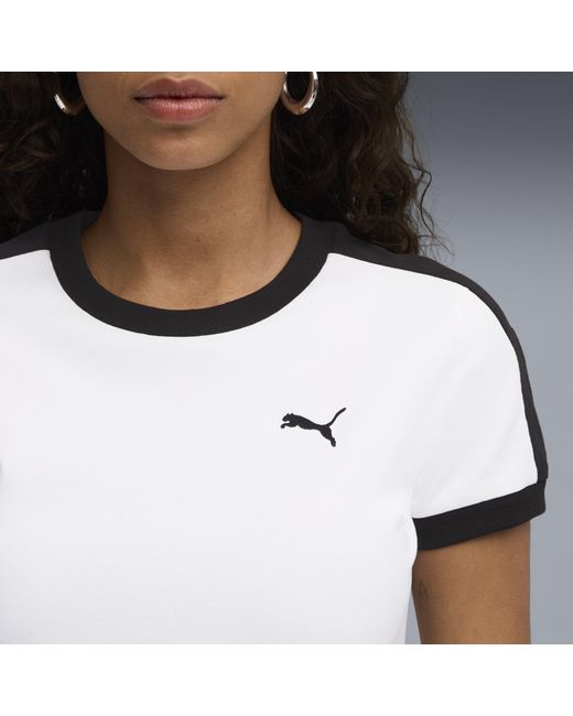 PUMA White T7 Slim T-Shirt