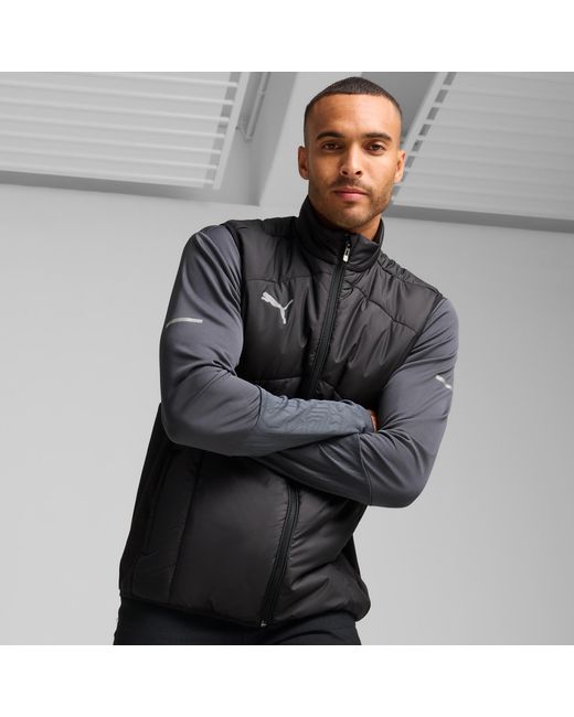 PUMA Black Individualwinterised Gilet Jacket for men