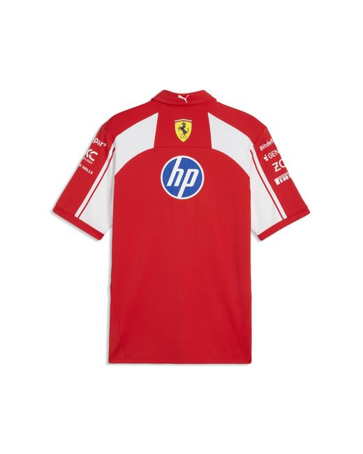 PUMA Red Scuderia Ferrari Hp Replica Authentic Polo for men