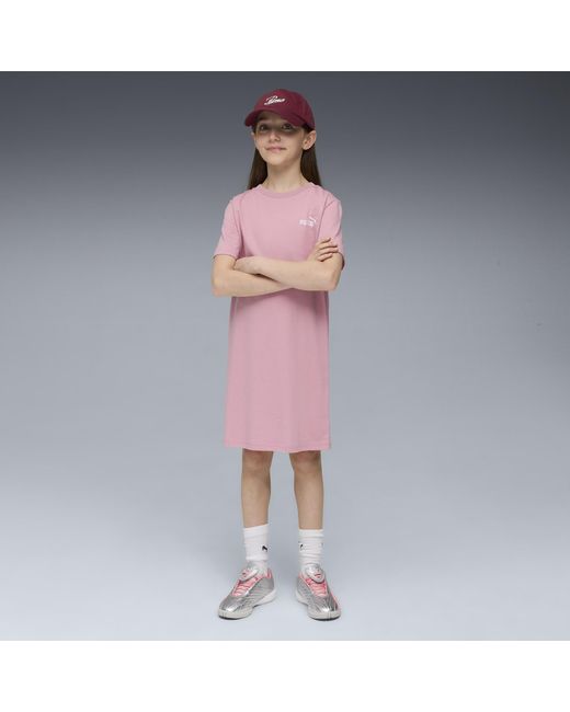 PUMA Pink Essentials Small No. 1 Logo Kurzärmliges Kleid Teenager, Shop, Poised