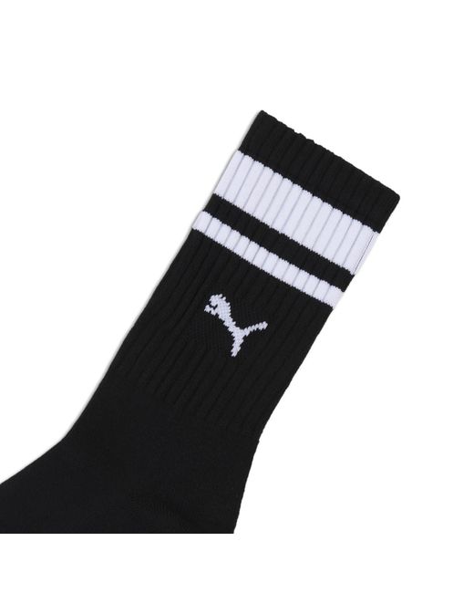 PUMA Black Crew Heritage Stripe 2p Sock